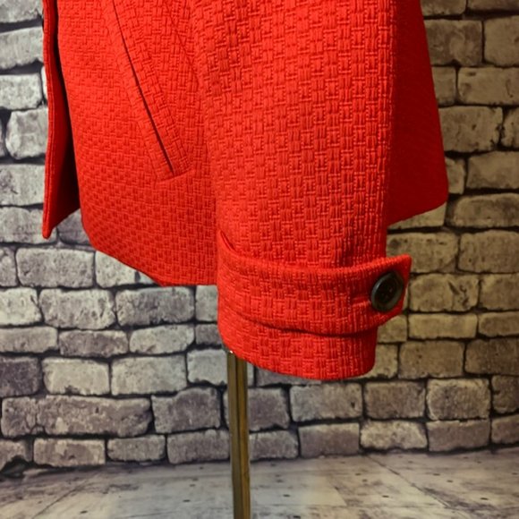 Talbots Red Double Breasted Jacket Size 12P - Picture 6 of 9